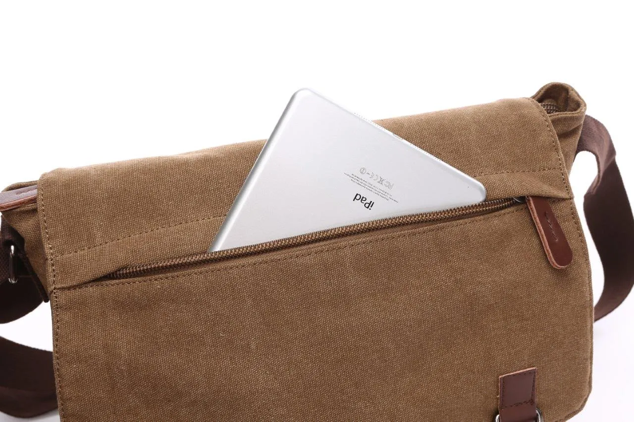 Crosstown Canvas Messenger Bag 15 inch