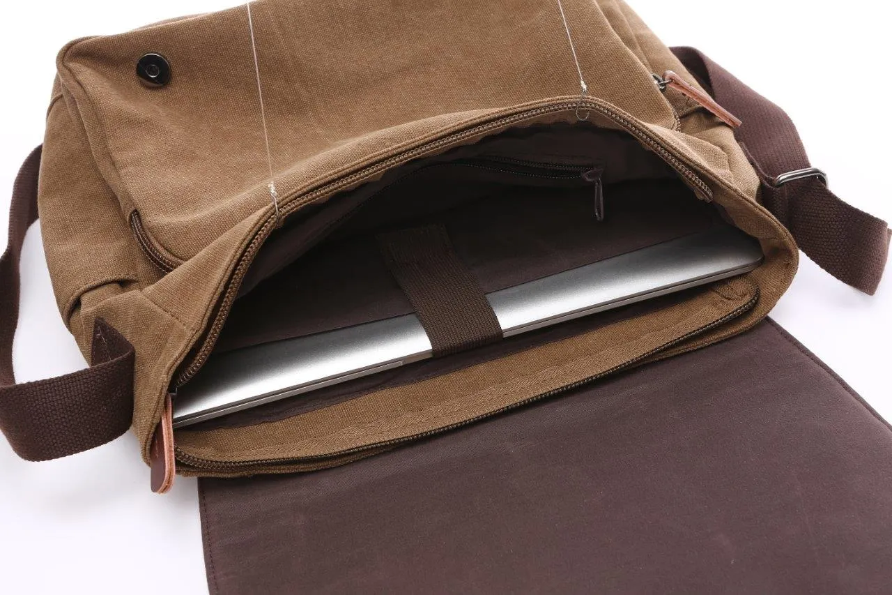 Crosstown Canvas Messenger Bag 15 inch