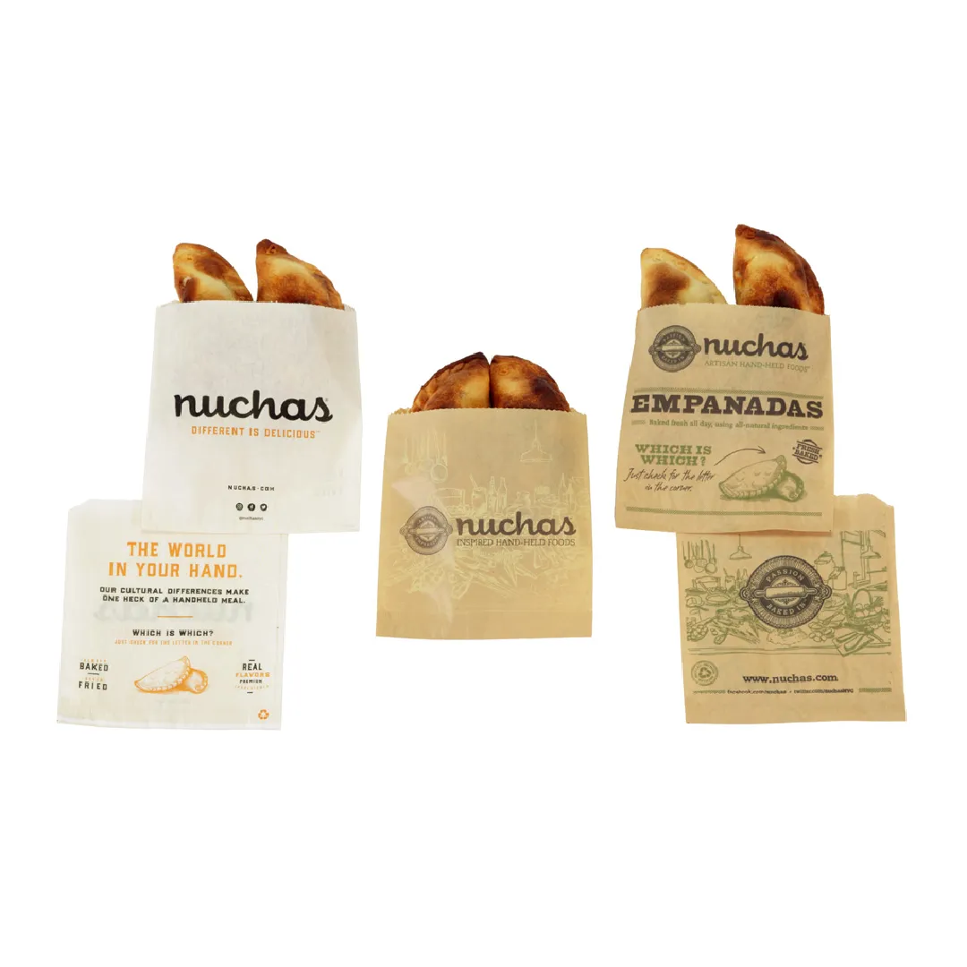 Custom Logo Printed Recyclable Take Away Fast Food Satchel Paper Bag