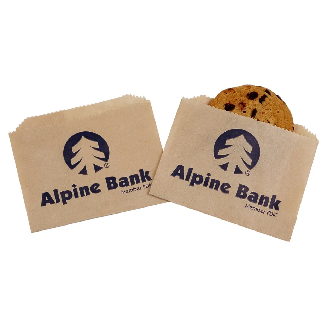 Custom Logo Printed Recyclable Take Away Fast Food Satchel Paper Bag