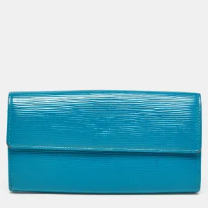 Cyan Epi Leather Sarah Wallet