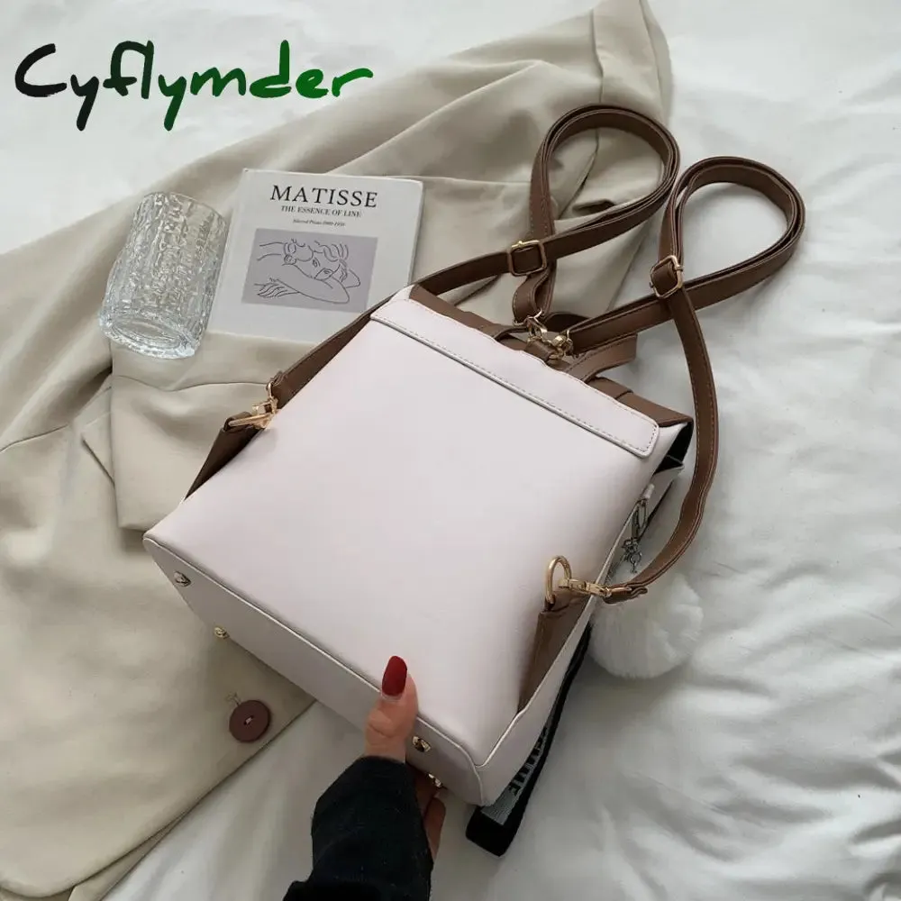 Cyflymder New Women Designer Backpacks High Quality Leather Travel Backpack Sac A Dos Small School Bags for Teenage Girls Female Back Pack