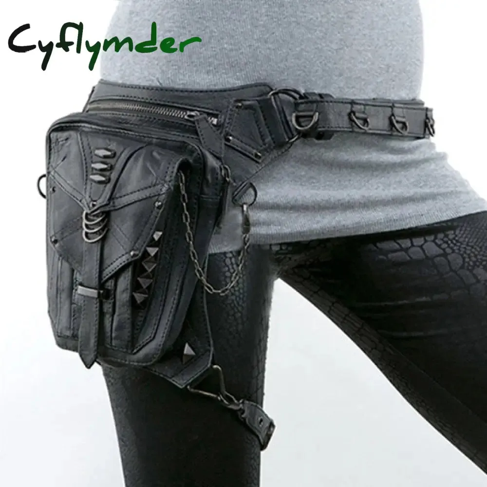 Cyflymder Steampunk Waist Leg Bags Women Men Victorian Style Holster Bag Motorcycle Thigh Hip Belt Packs Messenger Shoulder Bags