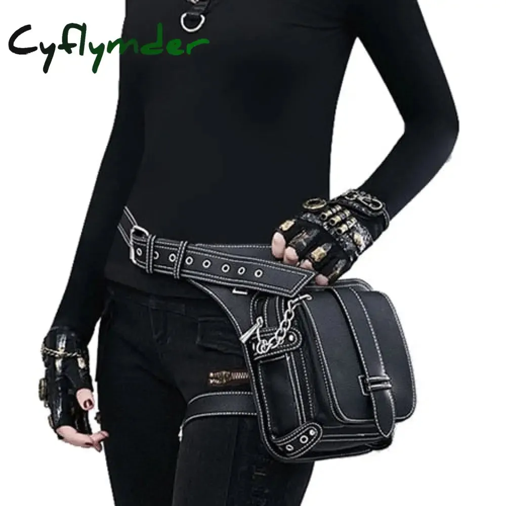 Cyflymder Steampunk Waist Leg Bags Women Men Victorian Style Holster Bag Motorcycle Thigh Hip Belt Packs Messenger Shoulder Bags