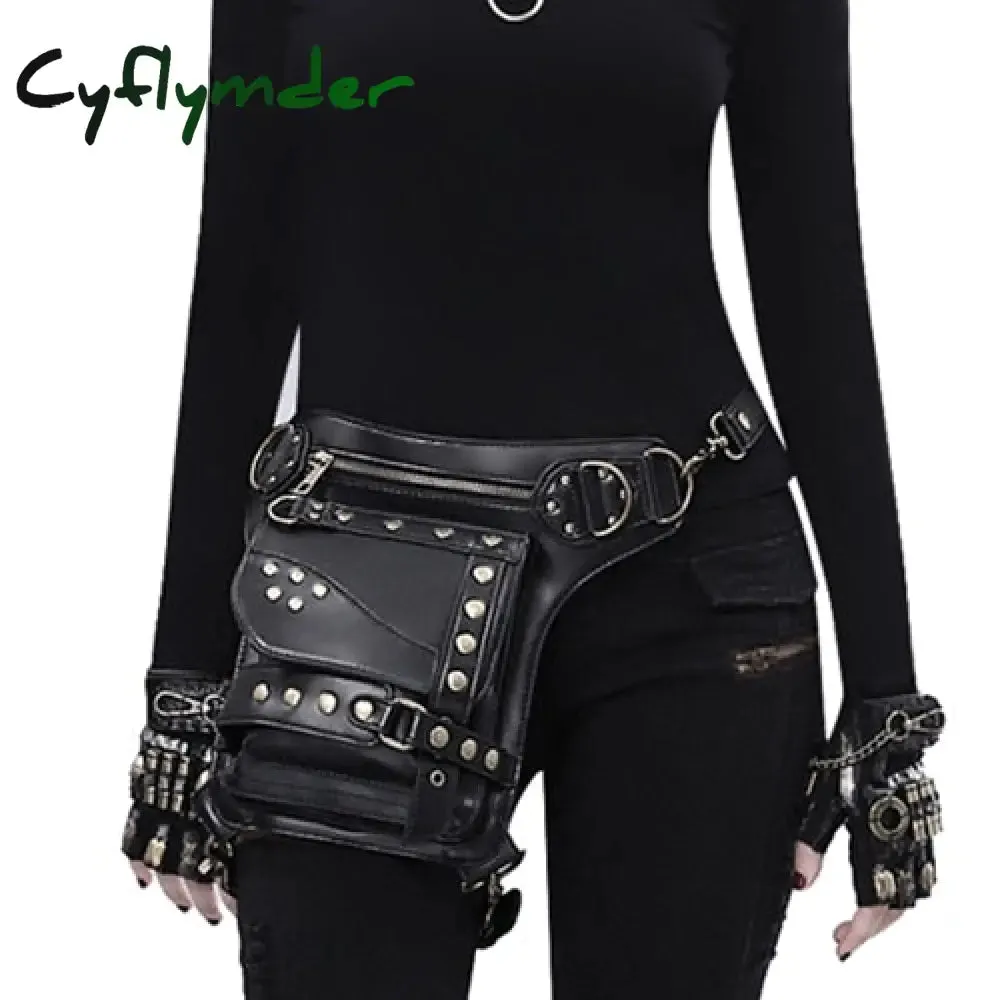 Cyflymder Steampunk Waist Leg Bags Women Men Victorian Style Holster Bag Motorcycle Thigh Hip Belt Packs Messenger Shoulder Bags