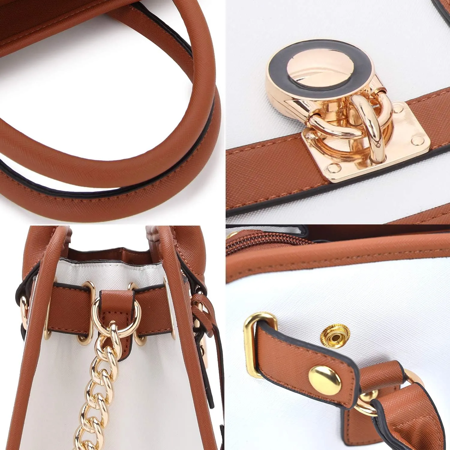 Dasein Women Handbags Top Handle Satchel Purse Shoulder Bag Hobo Bag Work Bag Set 2pcs