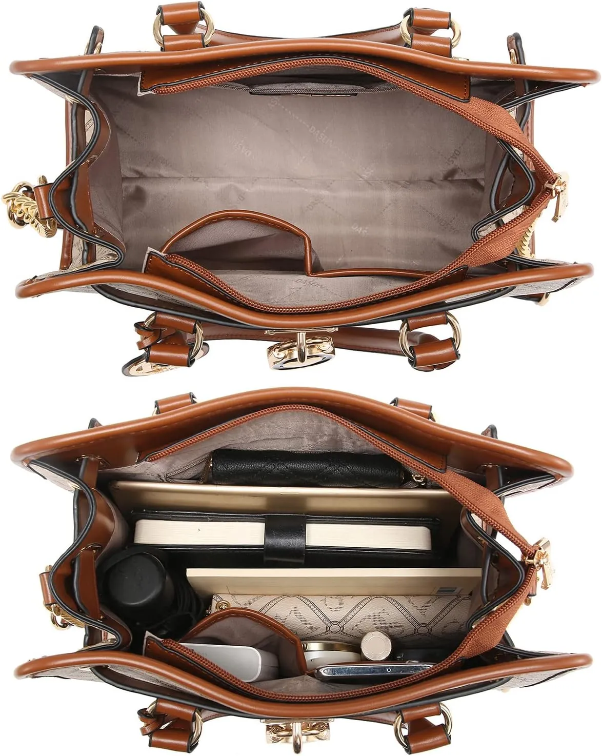 Dasein Women Handbags Top Handle Satchel Purse Shoulder Bag Hobo Bag Work Bag Set 2pcs