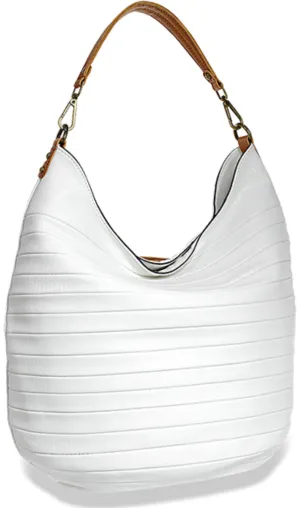 Deluxe Quilted Shoulder Bag in White