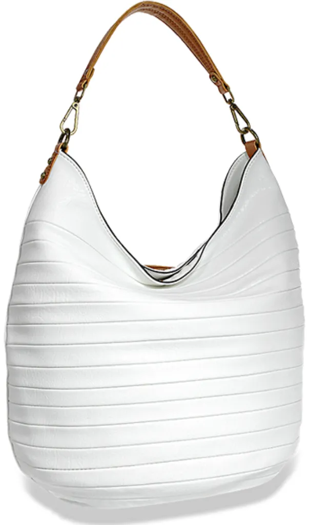Deluxe Quilted Shoulder Bag in White
