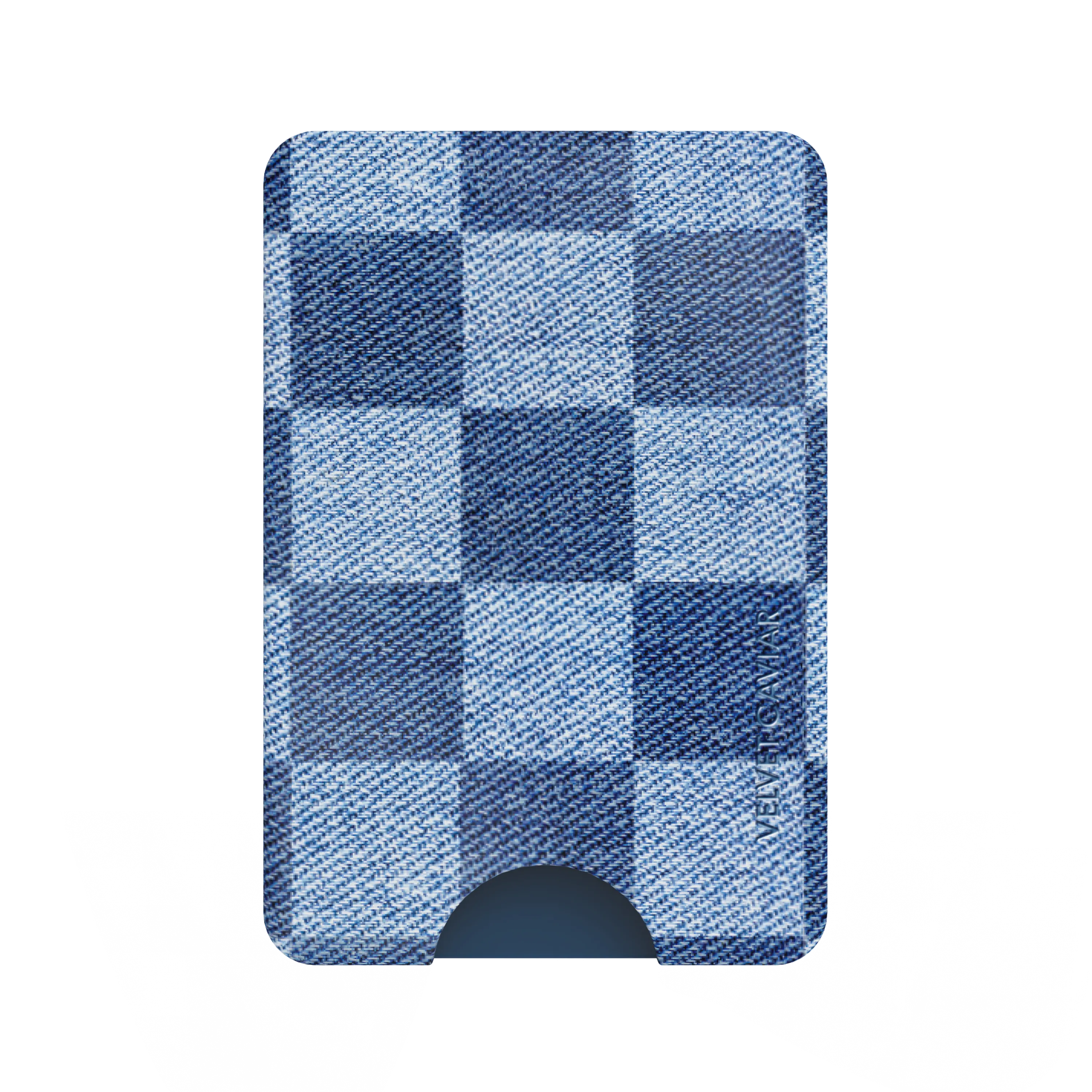 Denim Checker Magsafe Wallet