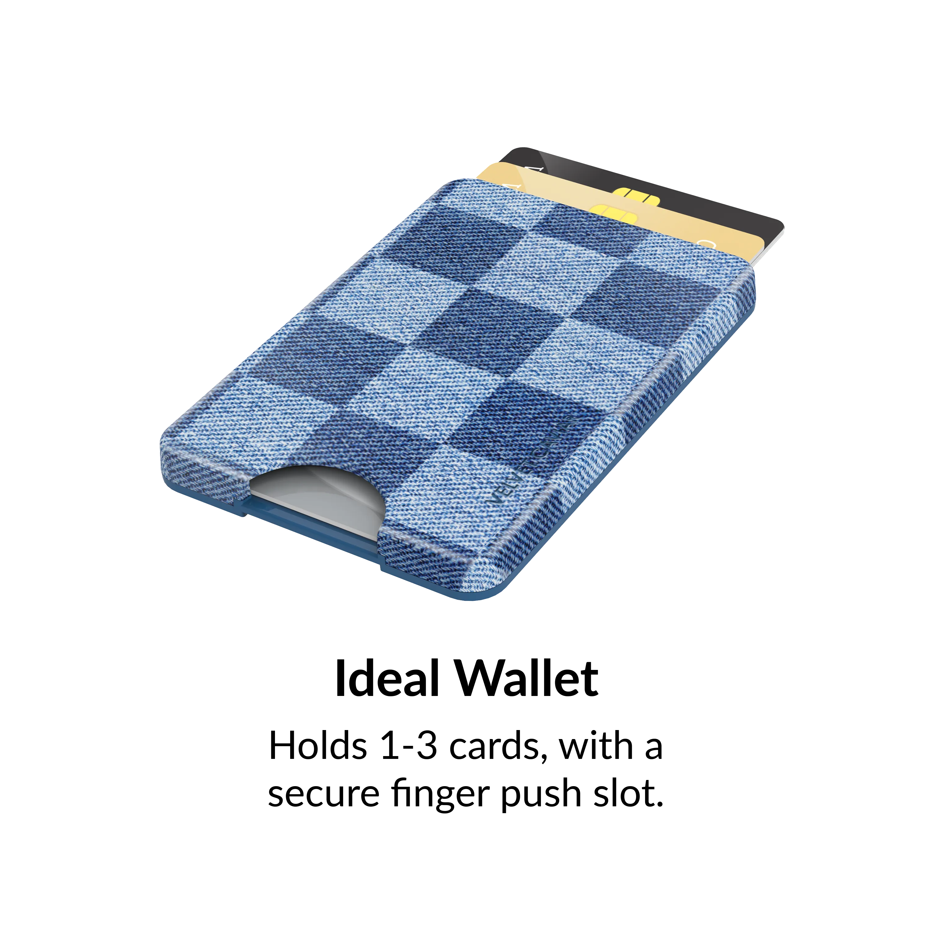 Denim Checker Magsafe Wallet