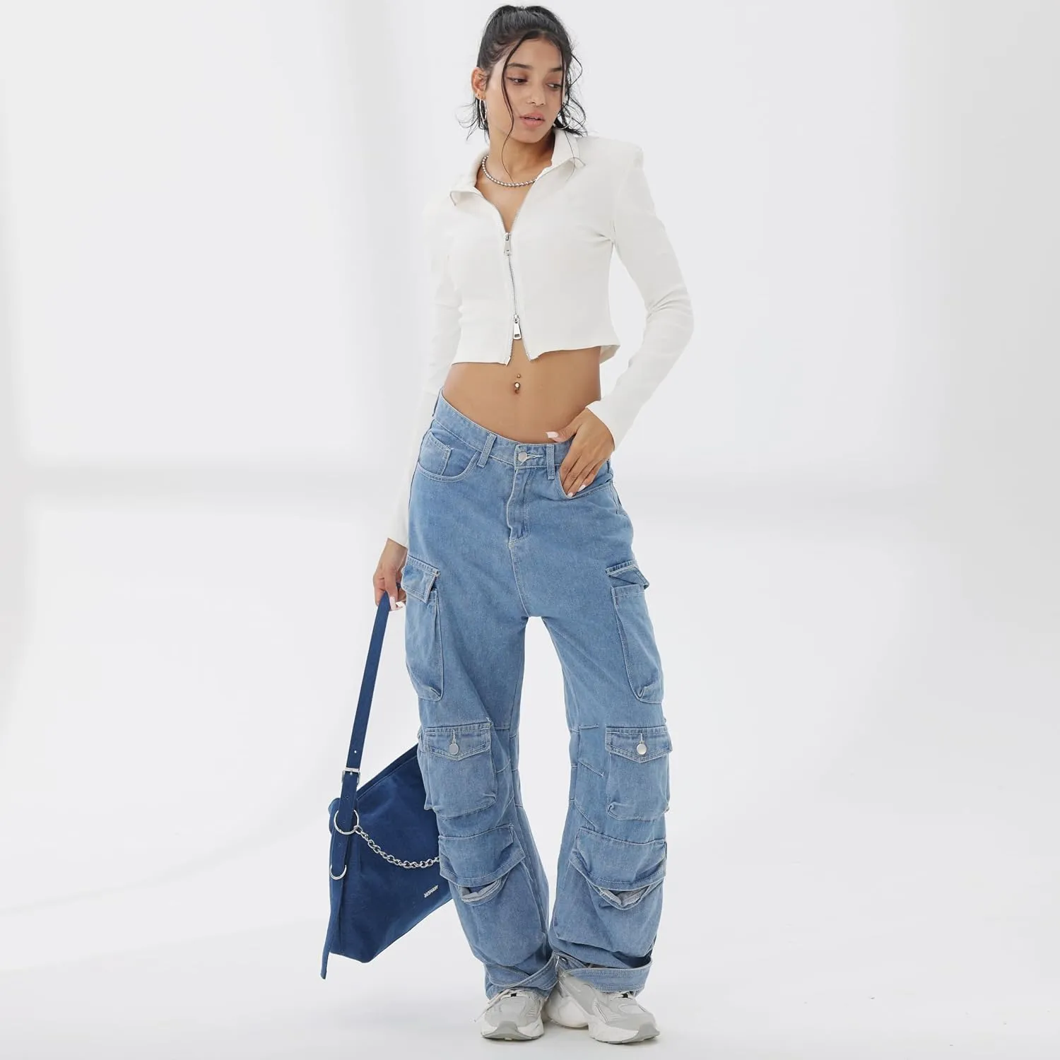 Denim Crossbody Bag Quilted Shoulder Bags for Women