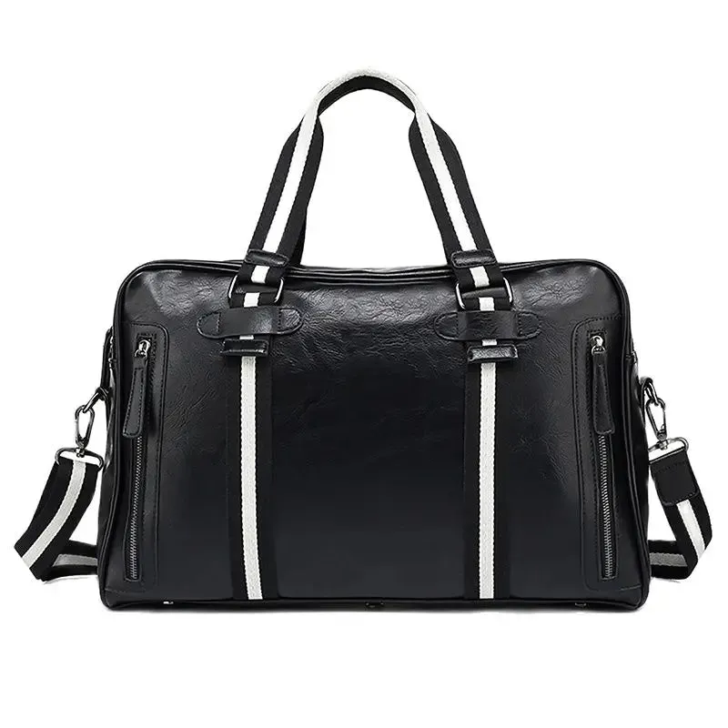 DENIM Leather Travel Bag Large Capacity Duffle Fitness Bags Handbag Shoulder Bags