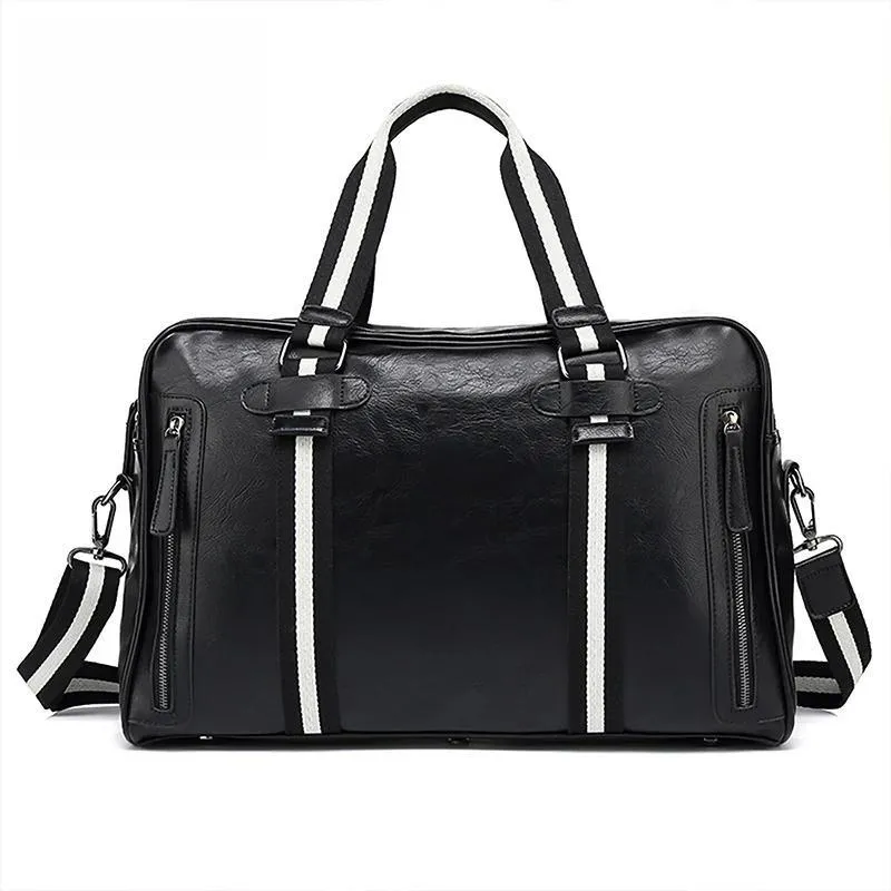 DENIM Leather Travel Bag Large Capacity Duffle Fitness Bags Handbag Shoulder Bags