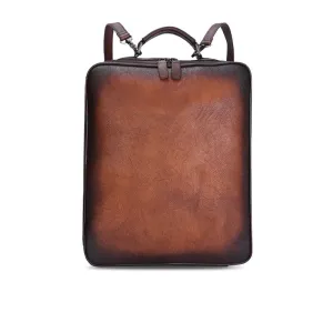 Designer Womens Brown Leather Laptop Backpack Purse Cool Backpacks for Women
