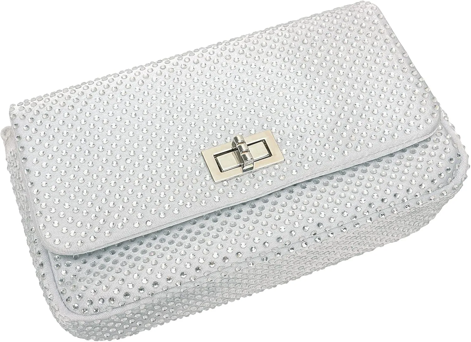 Dexmay Classic Flap Crystal Bag Small Evening Clutch Handbag Party Rhinestone Purse