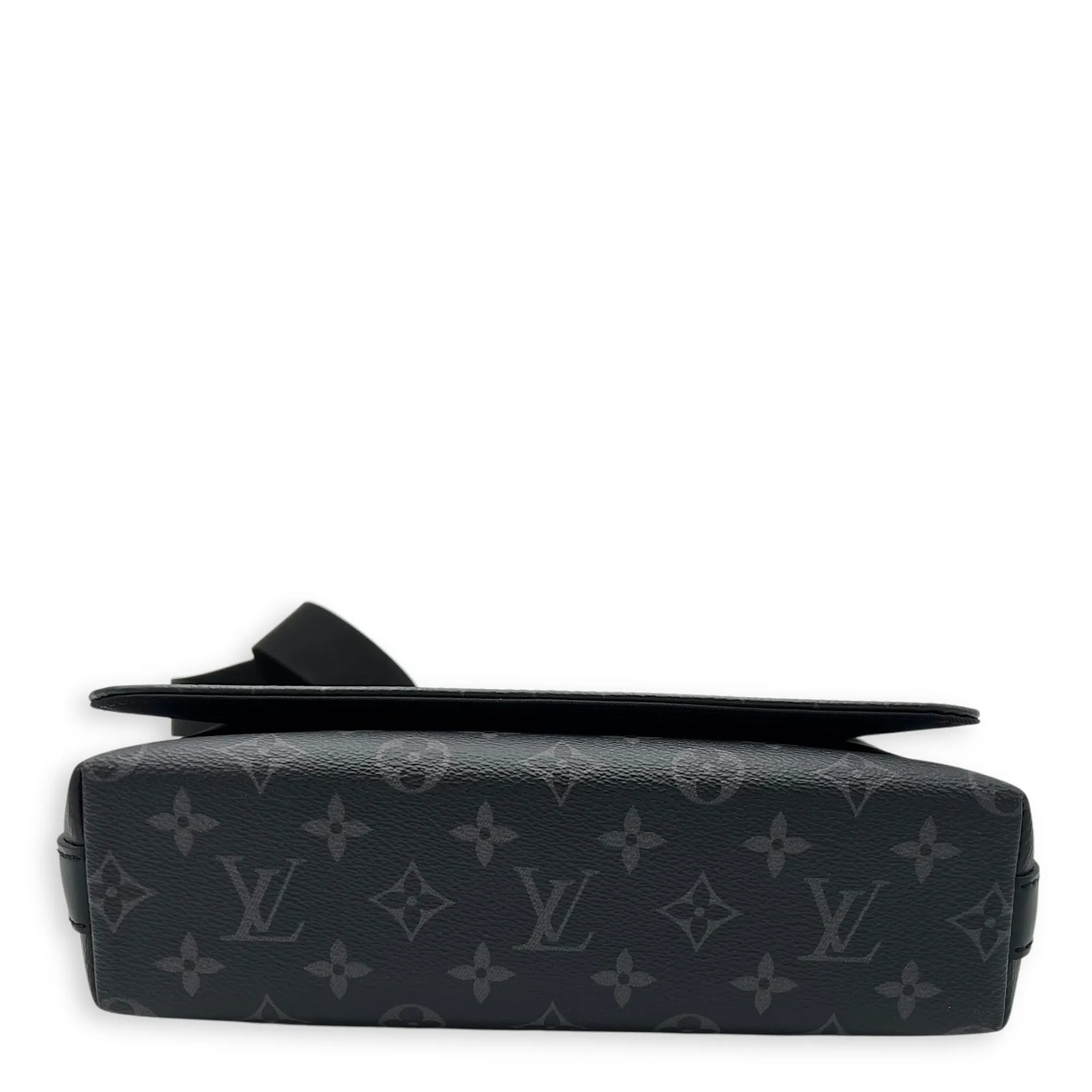District PM Black Messenger in Monogram Coated Canvas, Silver hardware