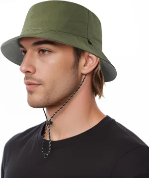 DOCILA Waterproof Bucket Hats for Men Plain Color Outdoor Fisherman Sun Caps