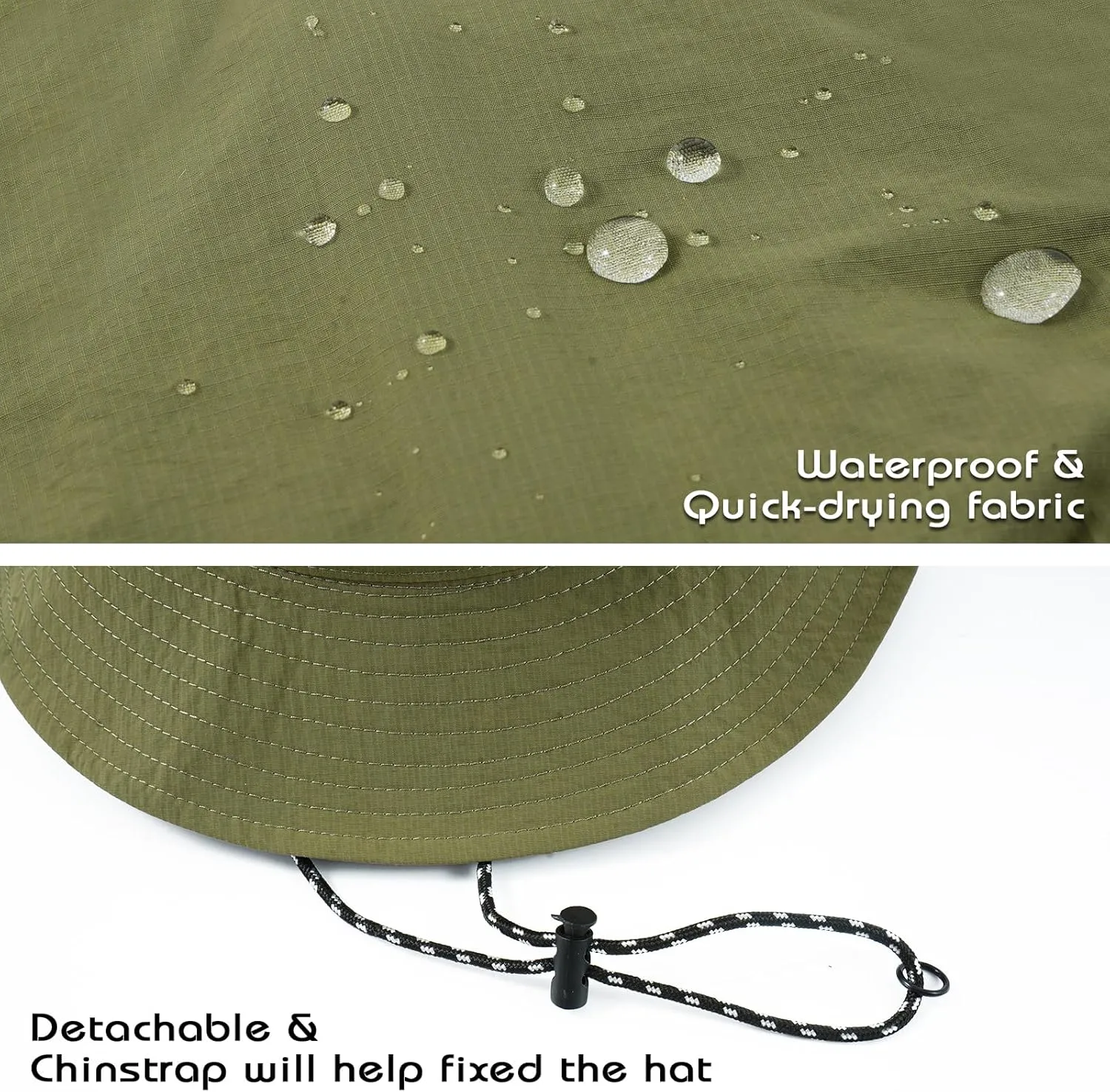 DOCILA Waterproof Bucket Hats for Men Plain Color Outdoor Fisherman Sun Caps