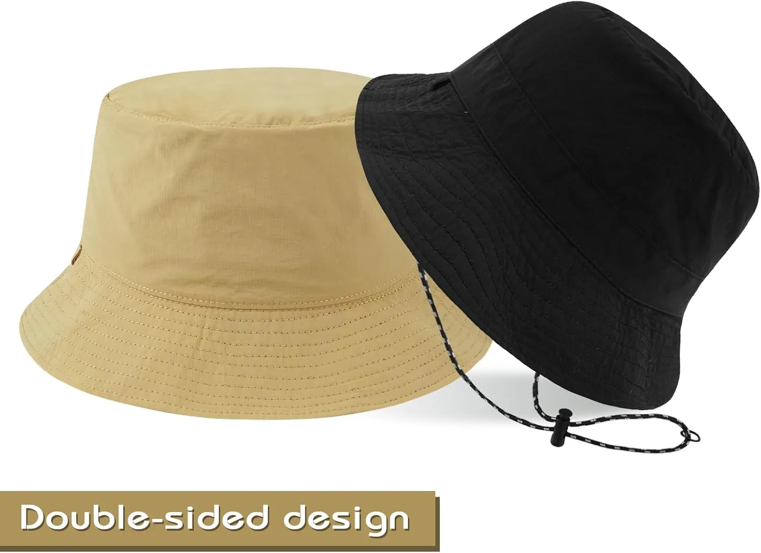 DOCILA Waterproof Bucket Hats for Men Plain Color Outdoor Fisherman Sun Caps