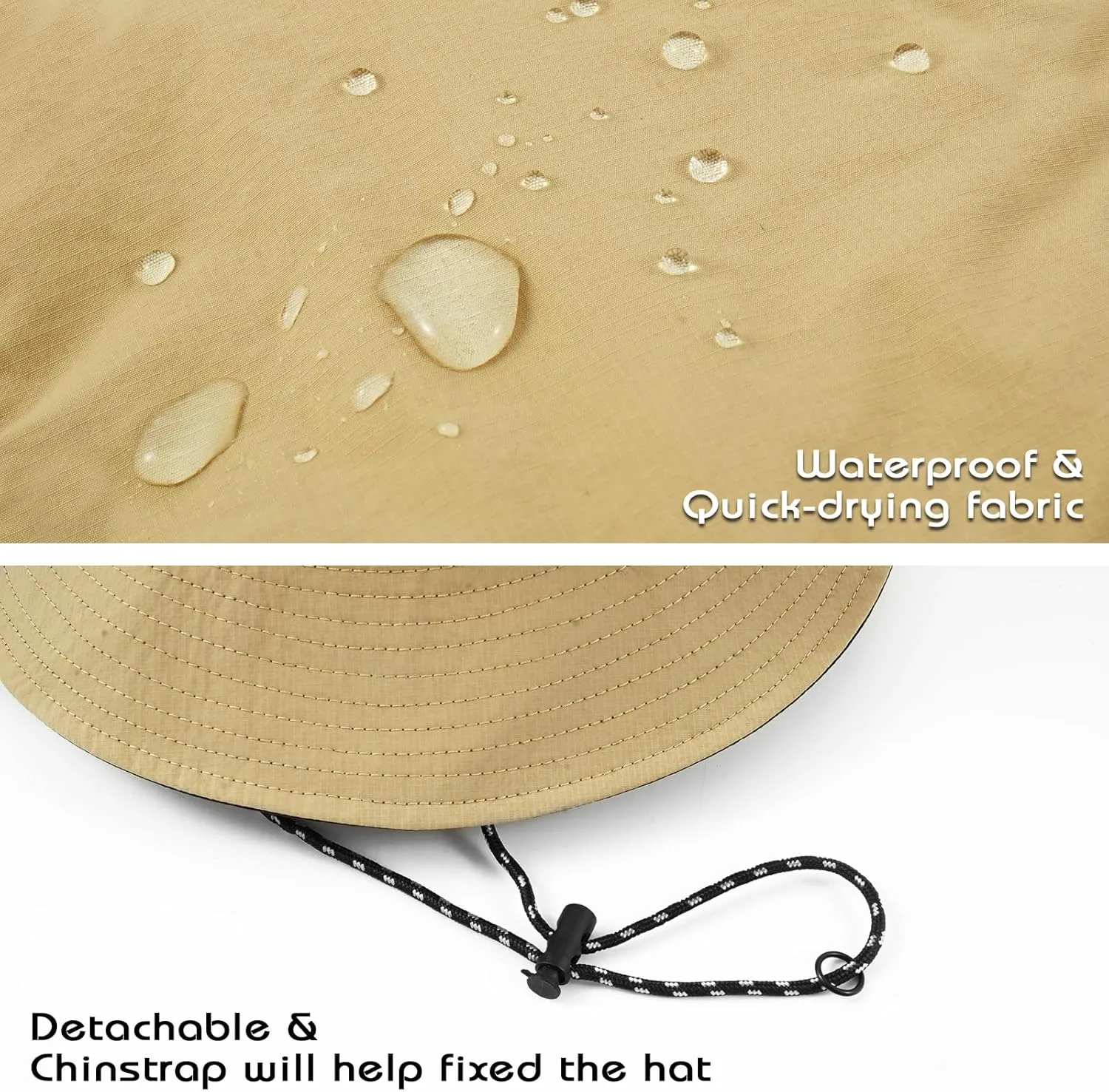 DOCILA Waterproof Bucket Hats for Men Plain Color Outdoor Fisherman Sun Caps