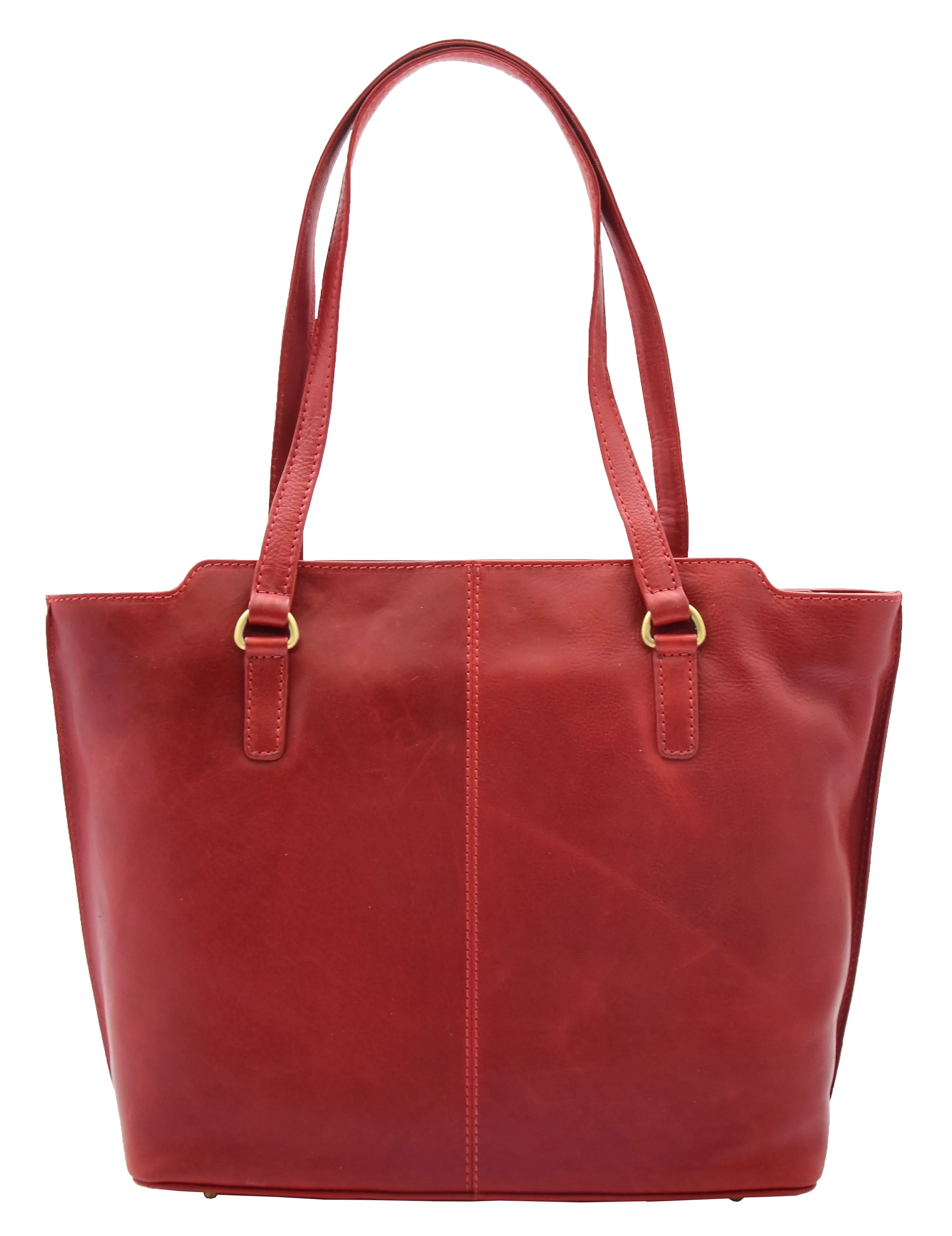 DR357 Women's Large Casual Real Leather Shoulder Handbag Bordo