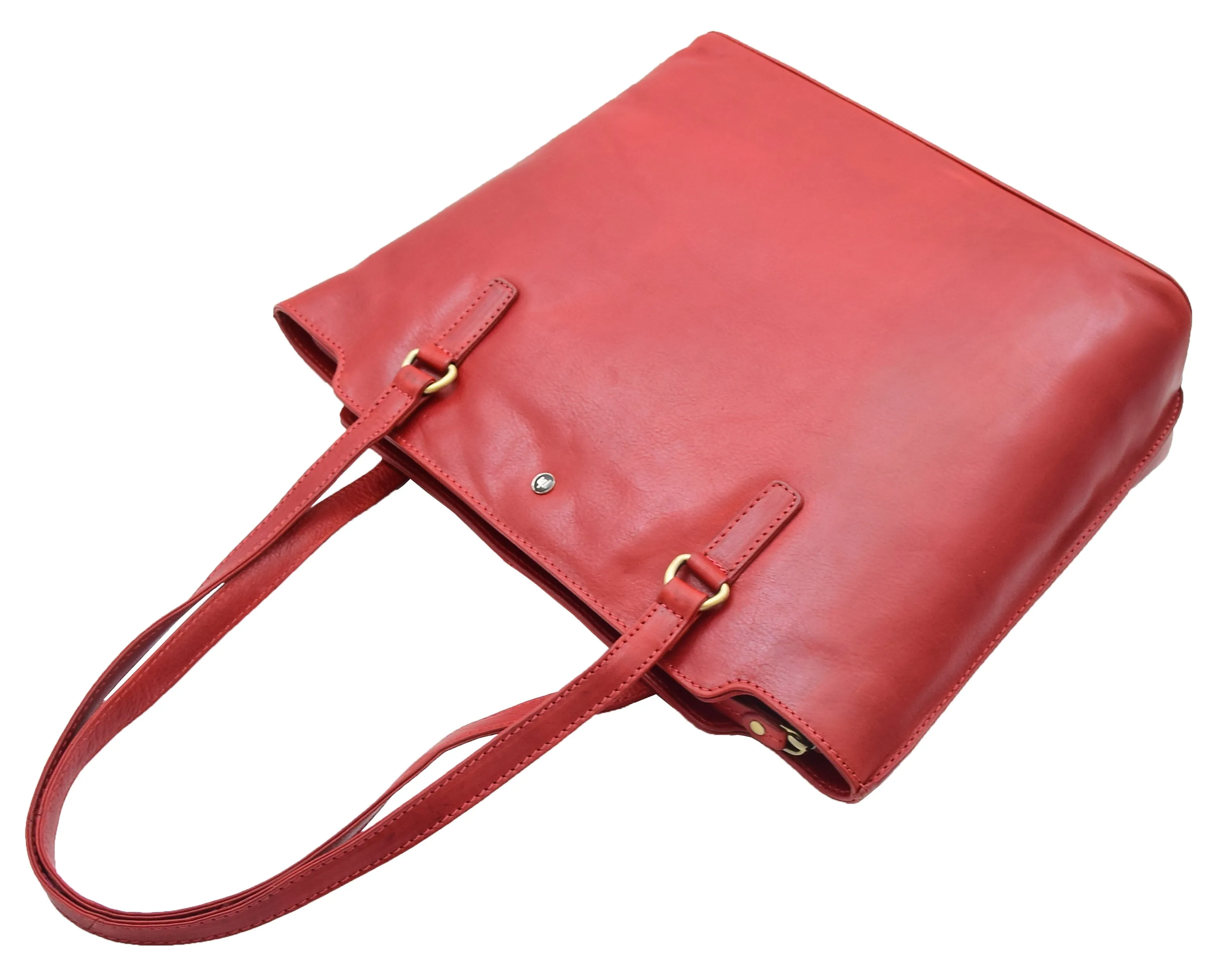 DR357 Women's Large Casual Real Leather Shoulder Handbag Bordo