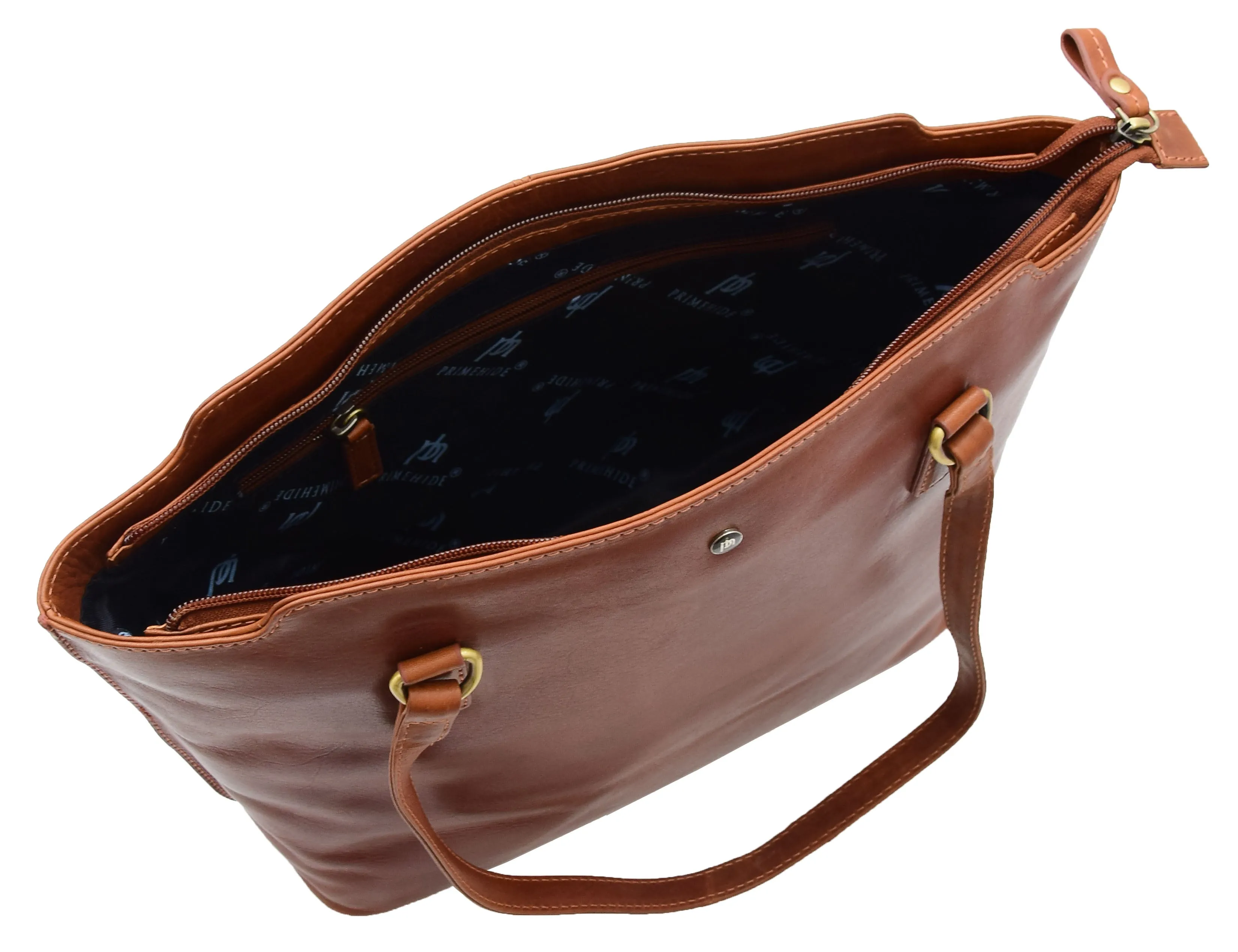 DR357 Women's Large Casual Real Leather Shoulder Handbag Chestnut
