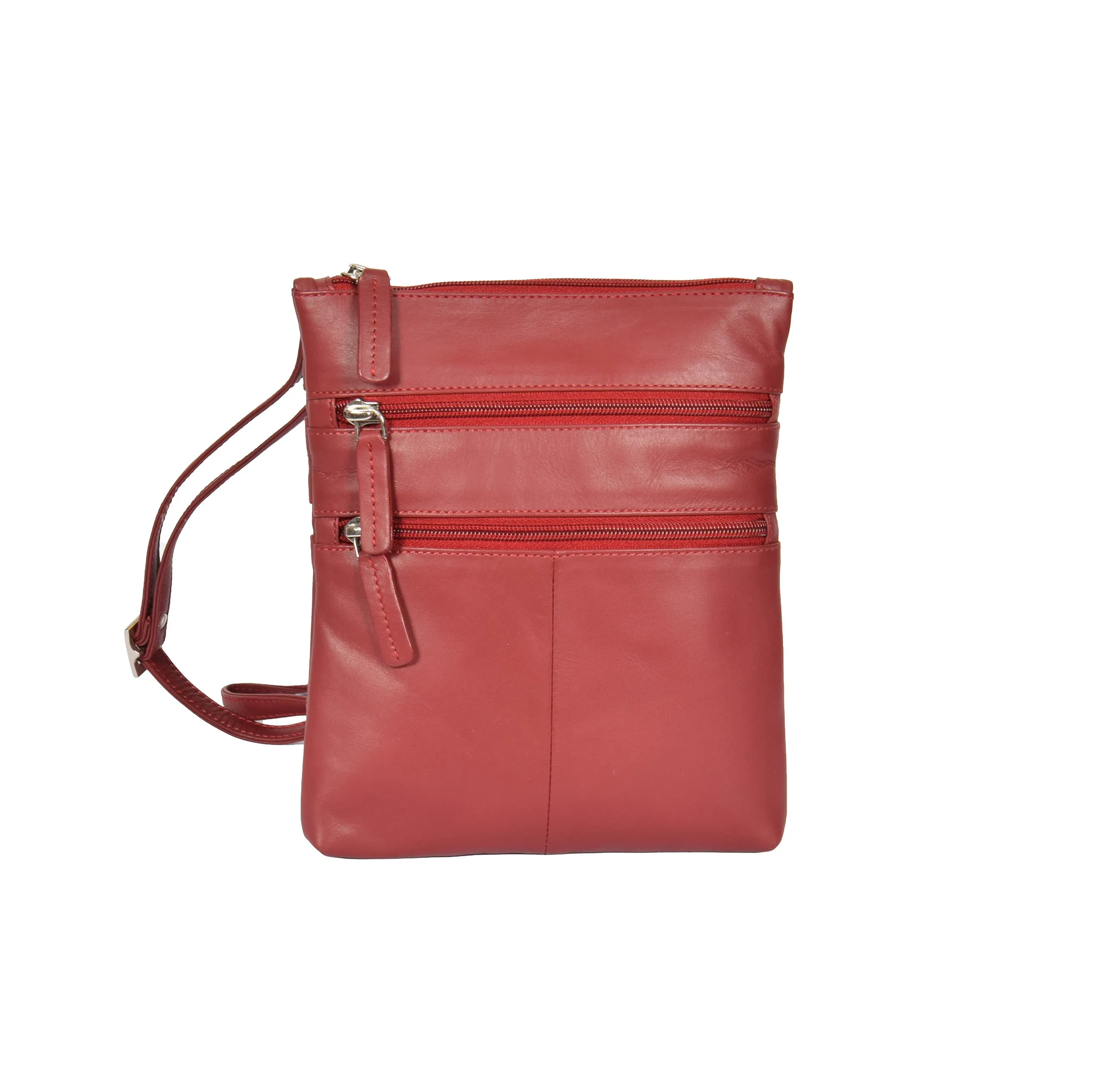 DR368 Women's Leather Small Cross Body Travel Bag Red