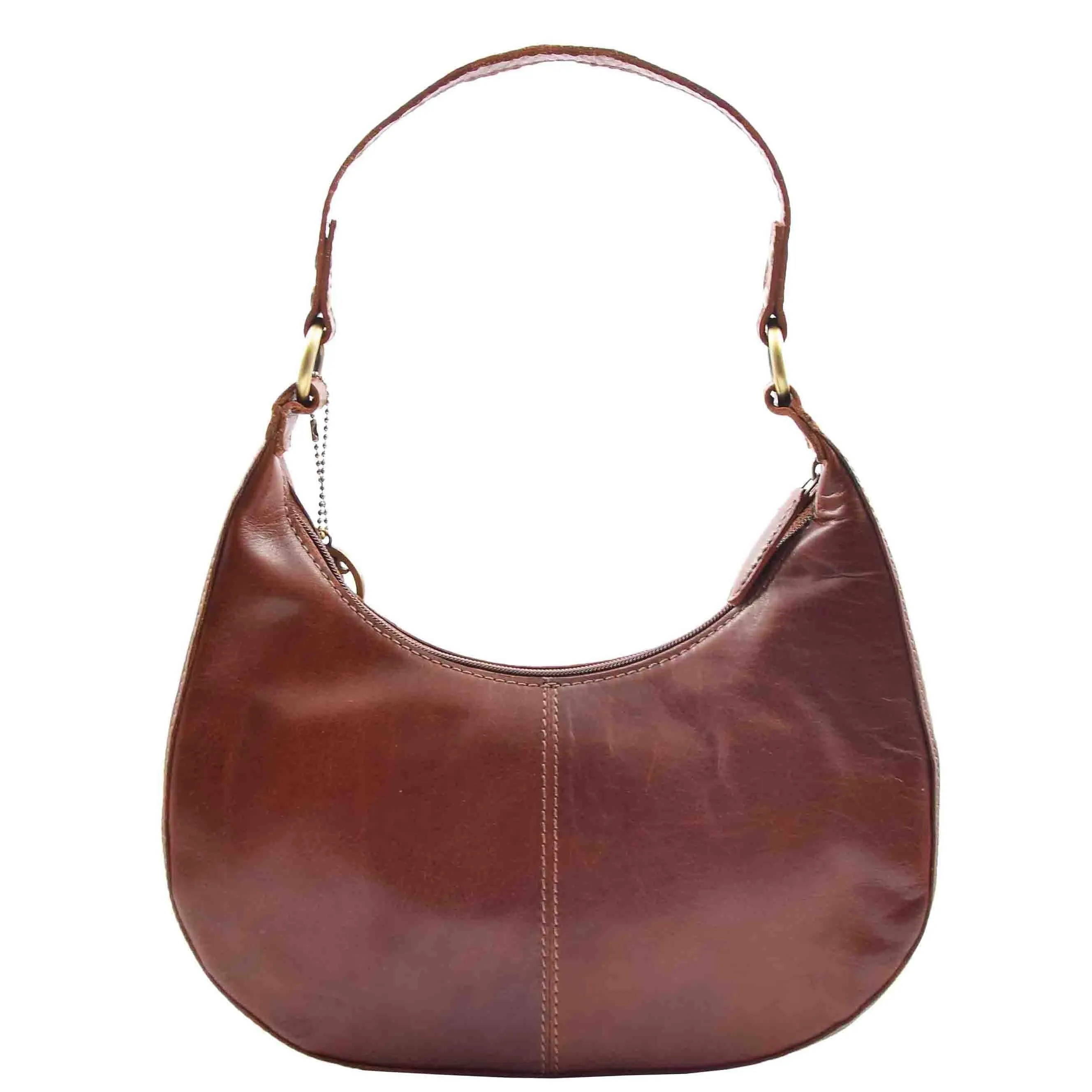 DR557 Women's Real Leather Classic Shoulder Hobo Bag Chestnut