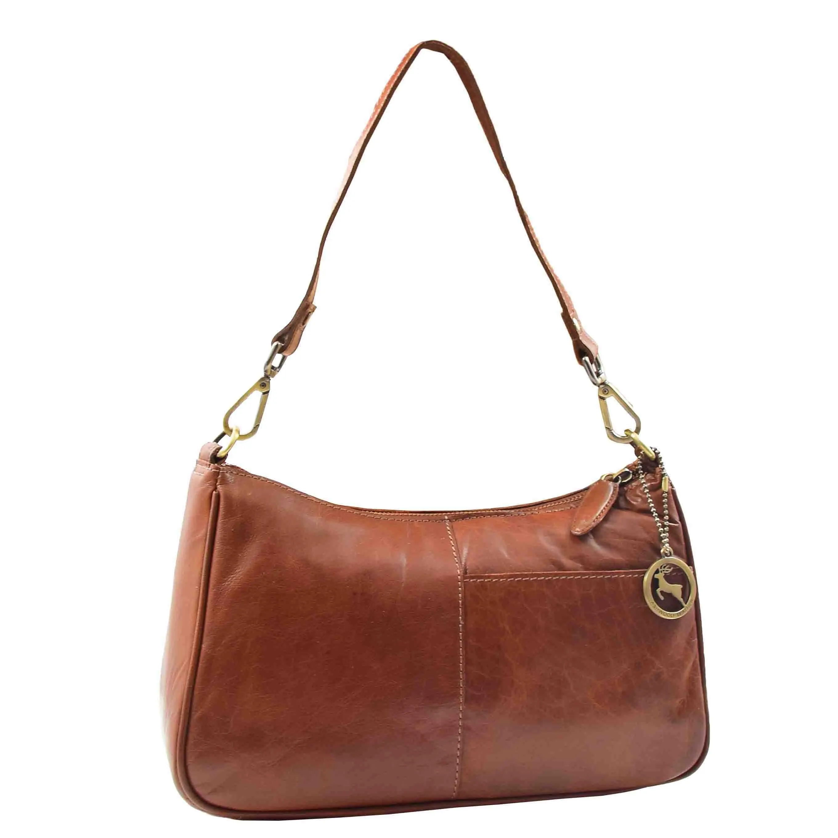 DR558 Women's Genuine Leather Shoulder Cross Body Bag Chestnut