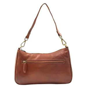 DR558 Women's Genuine Leather Shoulder Cross Body Bag Chestnut