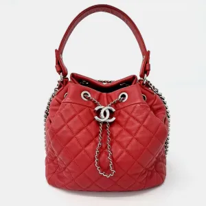 Drawstring Chain Bucket Bag