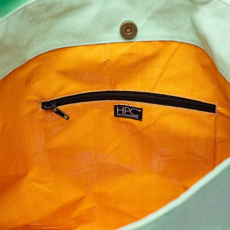 Earth Bag Hobo, Seafoam Green (Upcycled Billboard Bags)