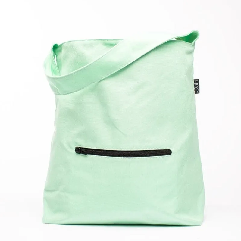 Earth Bag Hobo, Seafoam Green (Upcycled Billboard Bags)