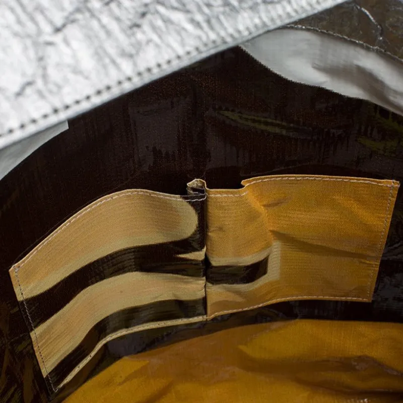 Earth Bag Hobo, Silver Pinatex (Upcycled Billboard Bags)