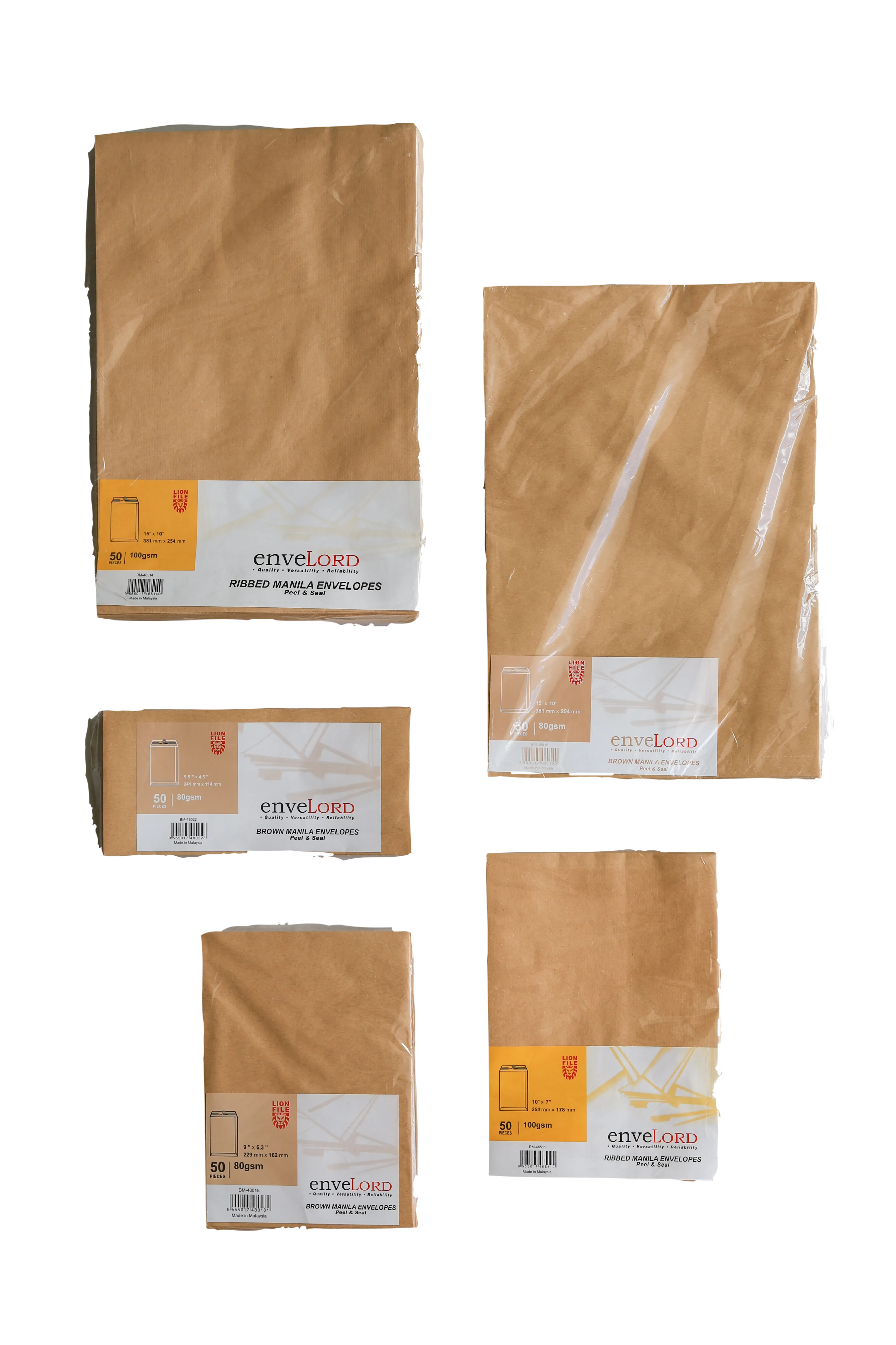 Economy 80gsm Brown Kraft Envelope Various Size