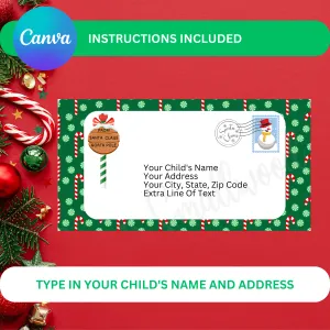 Editable Santa Letter Envelope Template