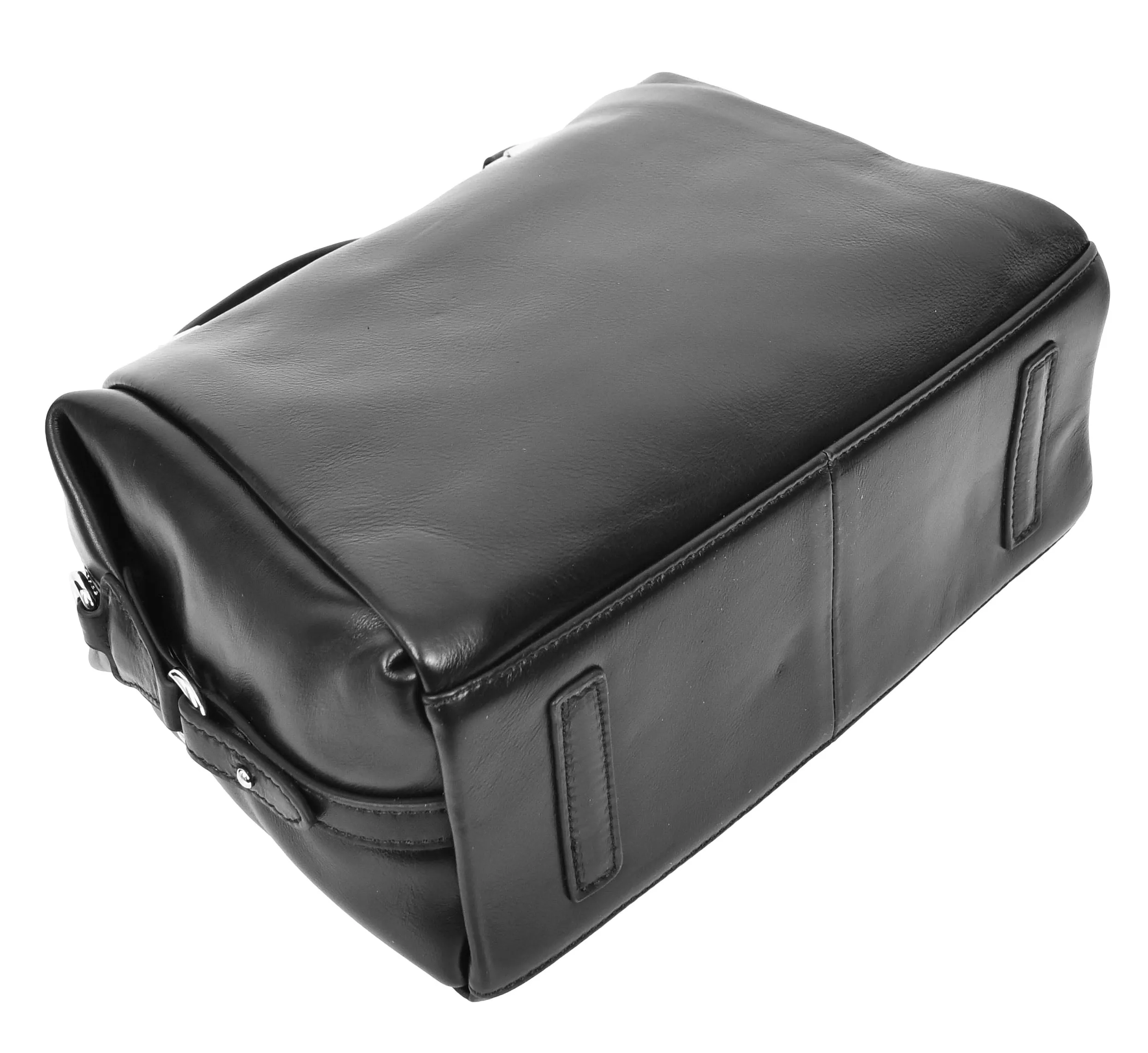 Edmonton Women Small Barrel Shape Leather Shoulder Handbag Black