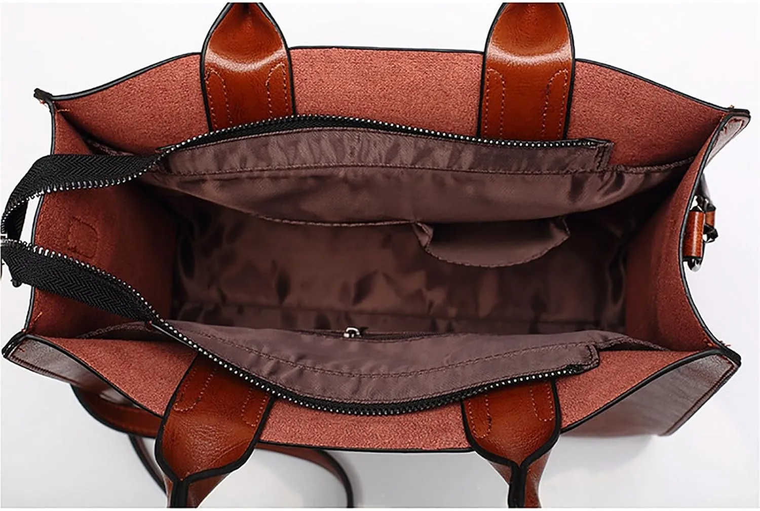 Elegant Satchel Bags for Women Fashion Versatile Satchel Purses with Multi Zipper Pocket Versatile Travel Purse(One Size)