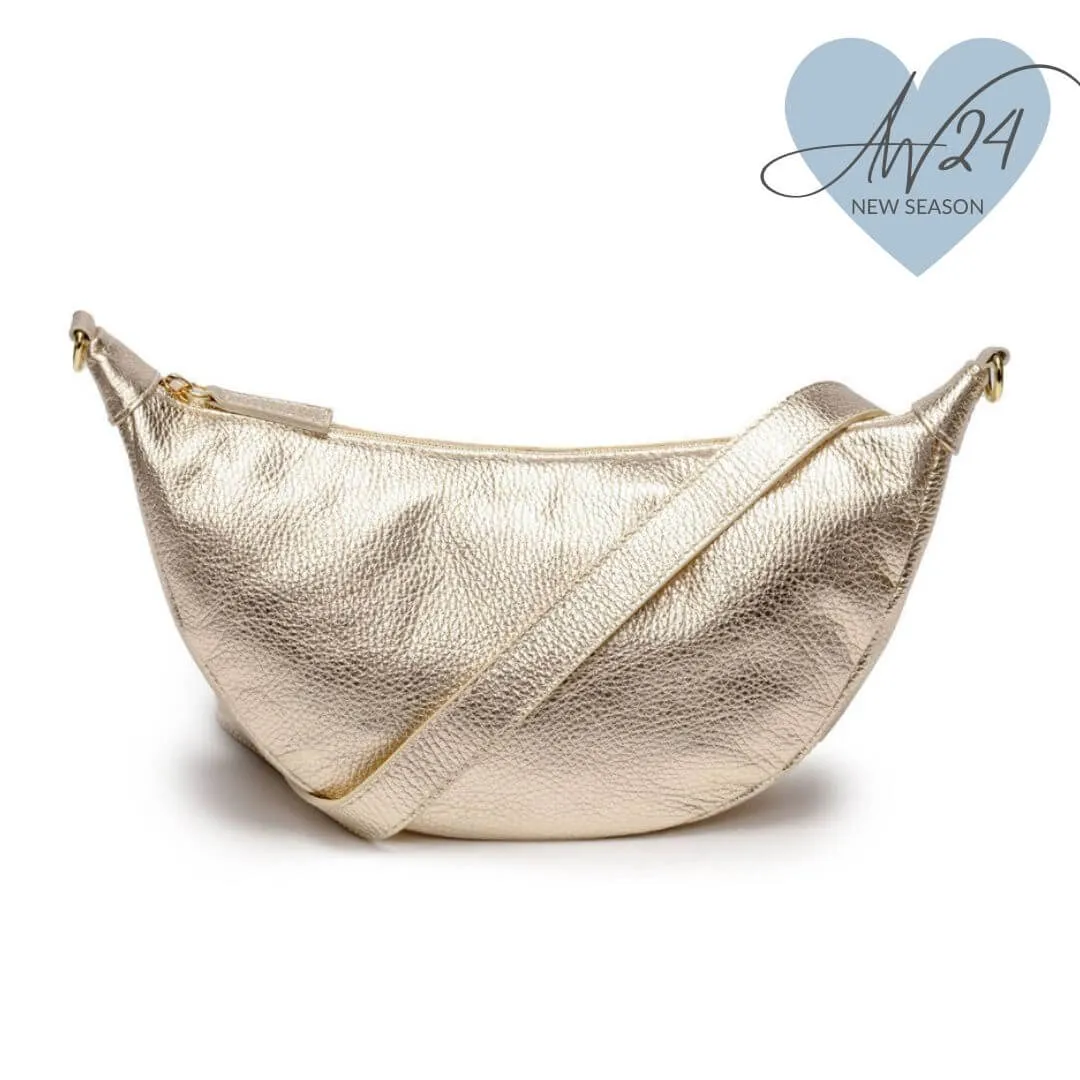 Elie Beaumont Leather Hobo Bag - Gold
