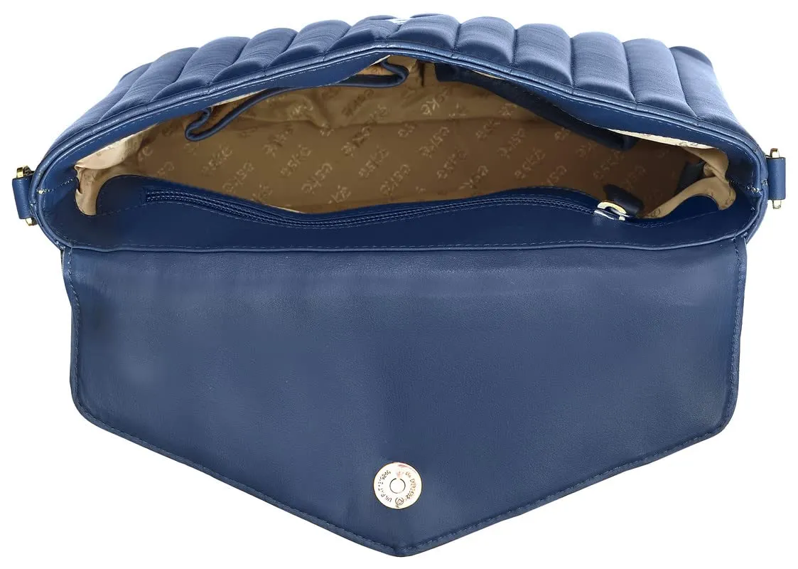 eske Quilted Square Satchel Handbag For Women (Royal Blue)
