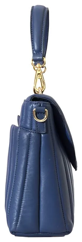 eske Quilted Square Satchel Handbag For Women (Royal Blue)