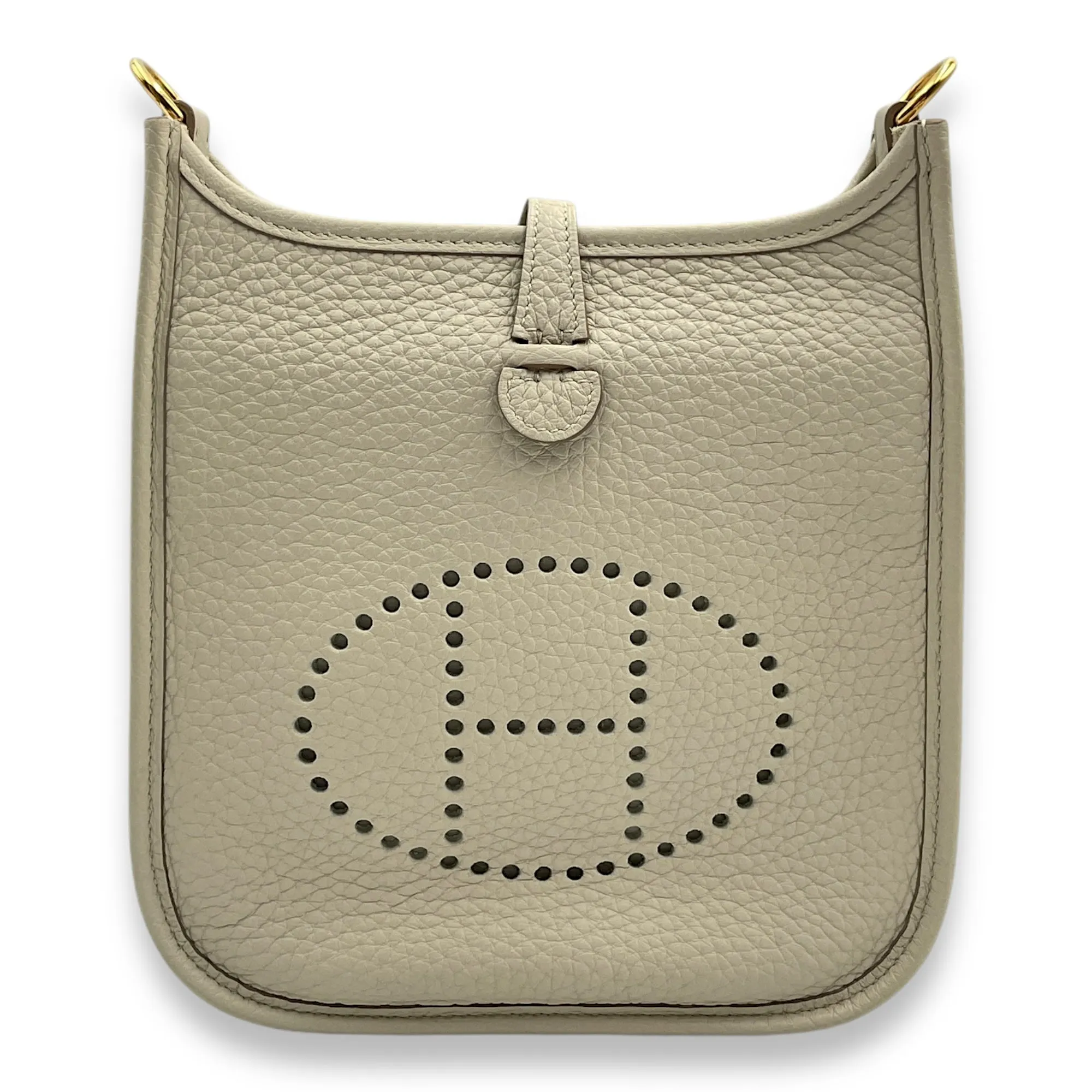 Evelyne Mini Beton in Clemence, Gold hardware