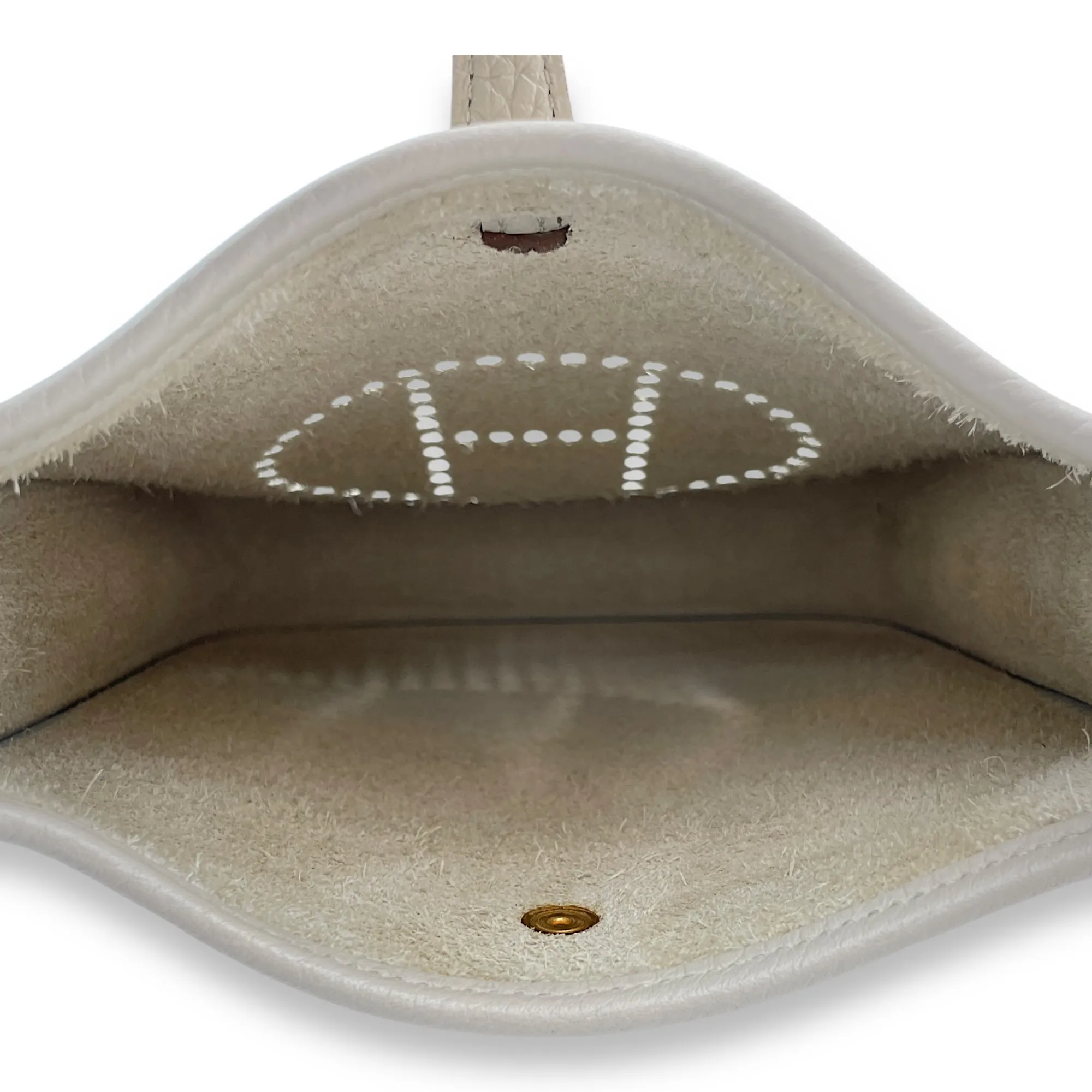 Evelyne Mini Beton in Clemence, Gold hardware