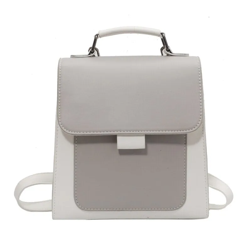 Fashion Panelled Luxury Mini Backpack Women Designer Leather Mochila Cute Small Backpacks for Teen Girls Travel Back Pack Bags