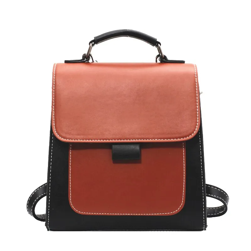 Fashion Panelled Luxury Mini Backpack Women Designer Leather Mochila Cute Small Backpacks for Teen Girls Travel Back Pack Bags