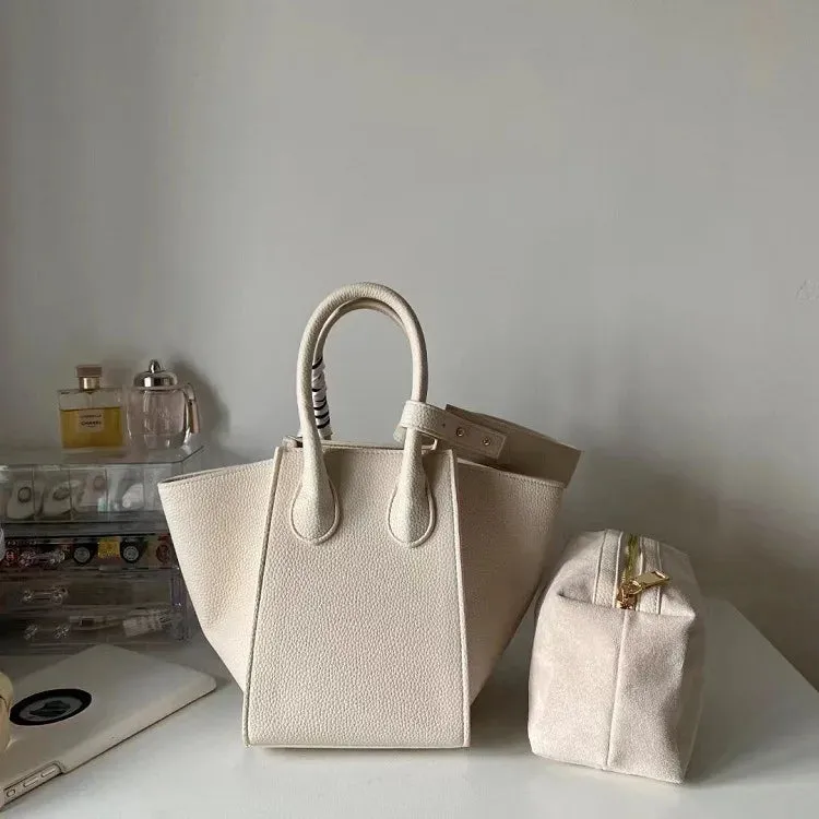 Fashionable Daily Bag Genuine Leather Women Bucket Bag Stylish Female Luxury Designer Bags