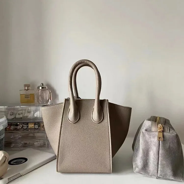 Fashionable Daily Bag Genuine Leather Women Bucket Bag Stylish Female Luxury Designer Bags