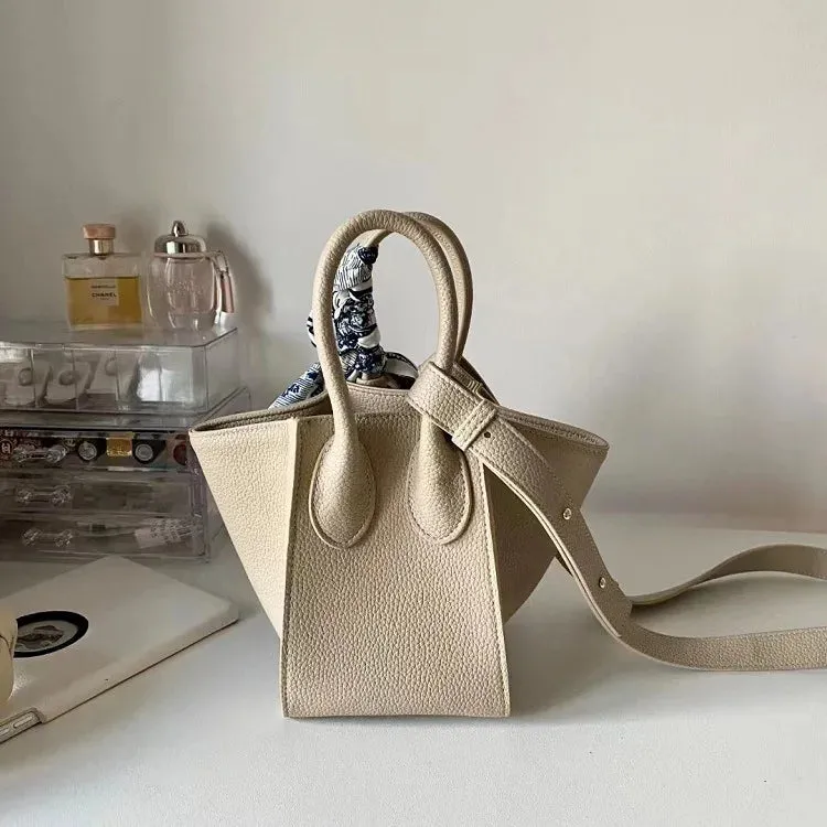 Fashionable Daily Bag Genuine Leather Women Bucket Bag Stylish Female Luxury Designer Bags
